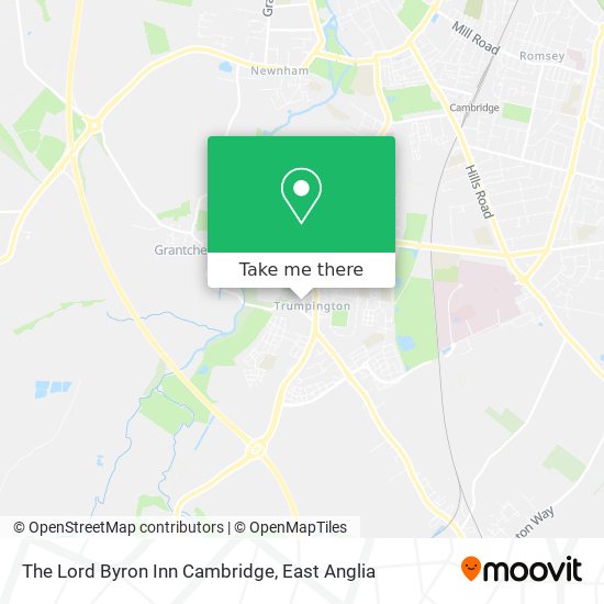 The Lord Byron Inn Cambridge map