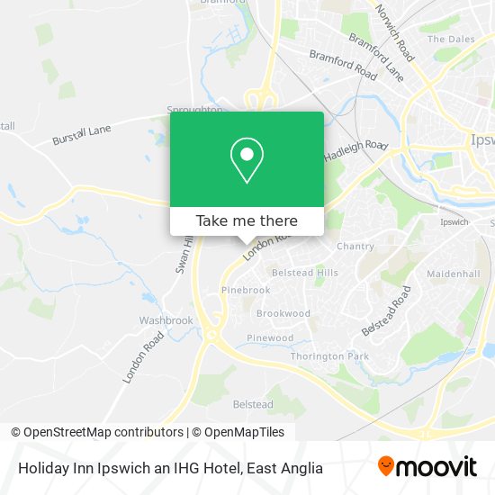 Holiday Inn Ipswich an IHG Hotel map