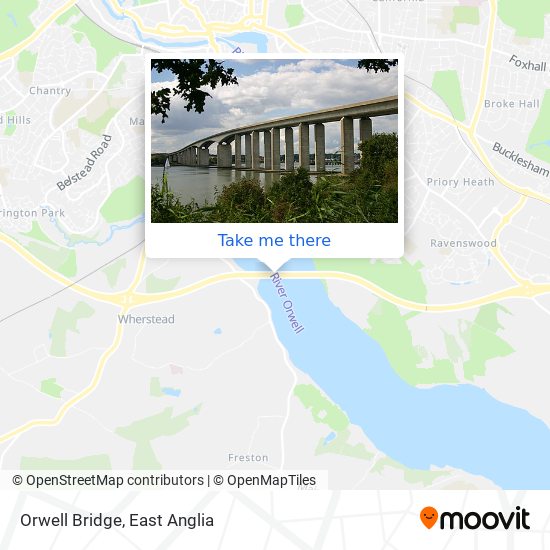 Orwell Bridge map