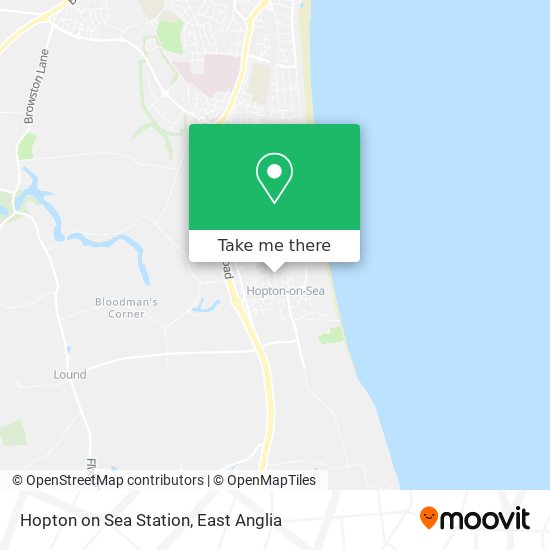 Hopton on Sea Station map