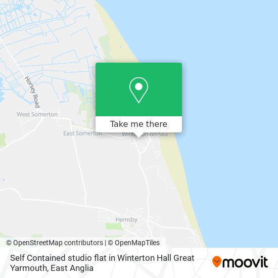 Self Contained studio flat in Winterton Hall Great Yarmouth map