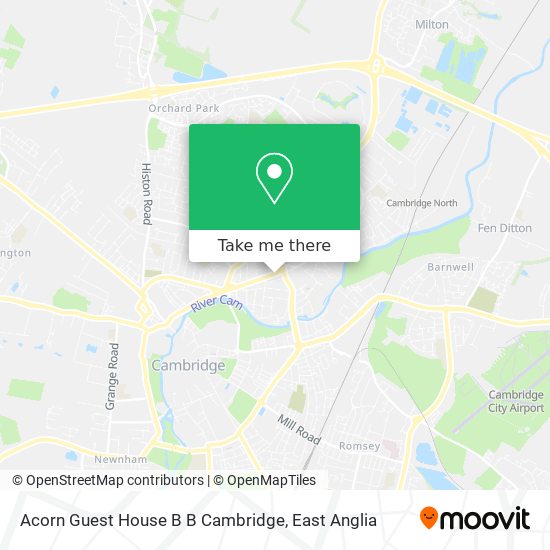 Acorn Guest House B B Cambridge map