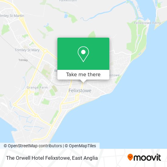 The Orwell Hotel Felixstowe map