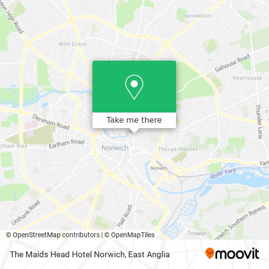 The Maids Head Hotel Norwich map