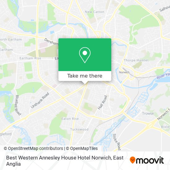 Best Western Annesley House Hotel Norwich map