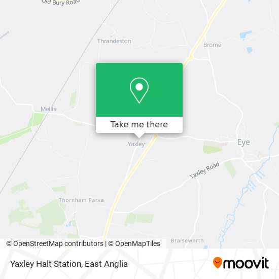 Yaxley Halt Station map