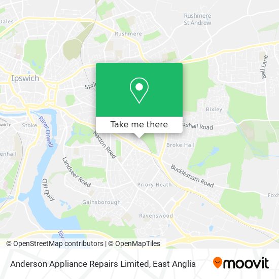 Anderson Appliance Repairs Limited map