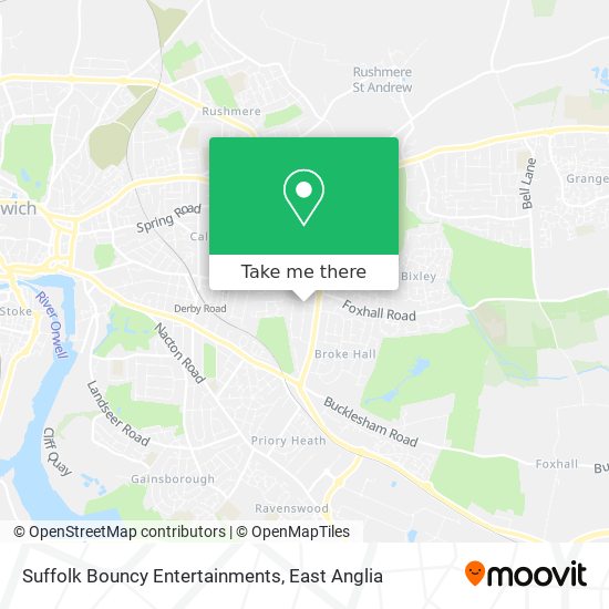 Suffolk Bouncy Entertainments map