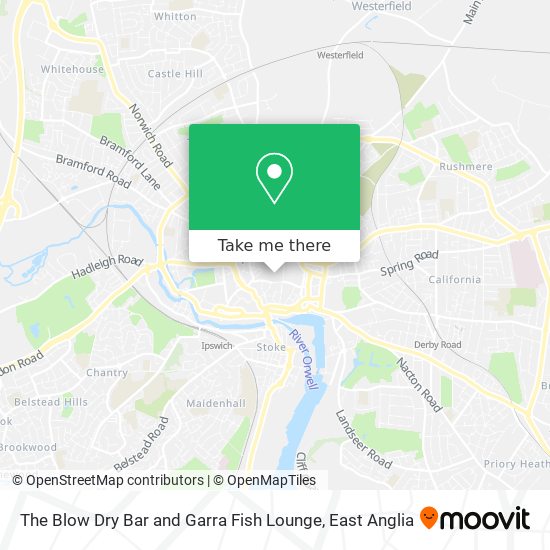 The Blow Dry Bar and Garra Fish Lounge map