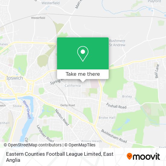 Eastern Counties Football League Limited map