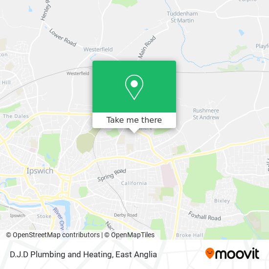 D.J.D Plumbing and Heating map