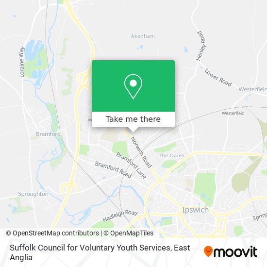 Suffolk Council for Voluntary Youth Services map