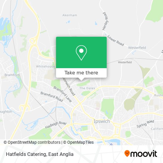 Hatfields Catering map