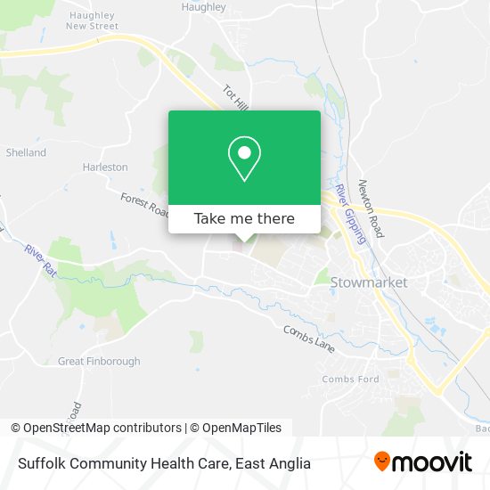 Suffolk Community Health Care map