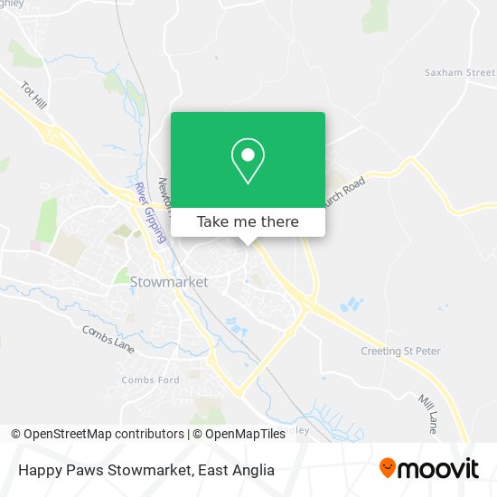 Happy Paws Stowmarket map