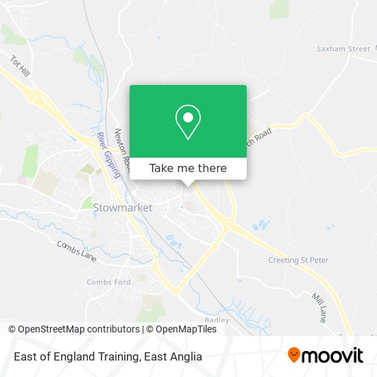 East of England Training map