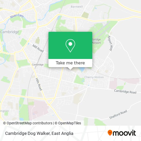 Cambridge Dog Walker map
