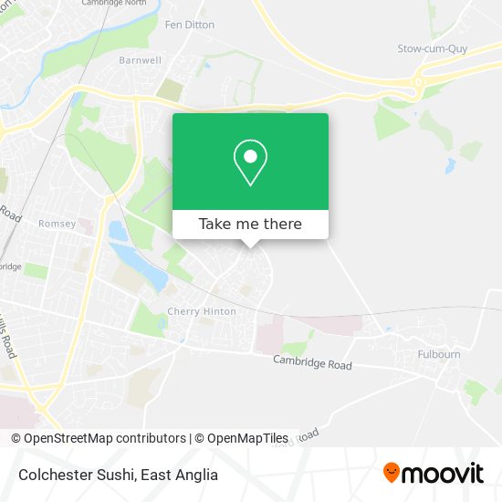 Colchester Sushi map