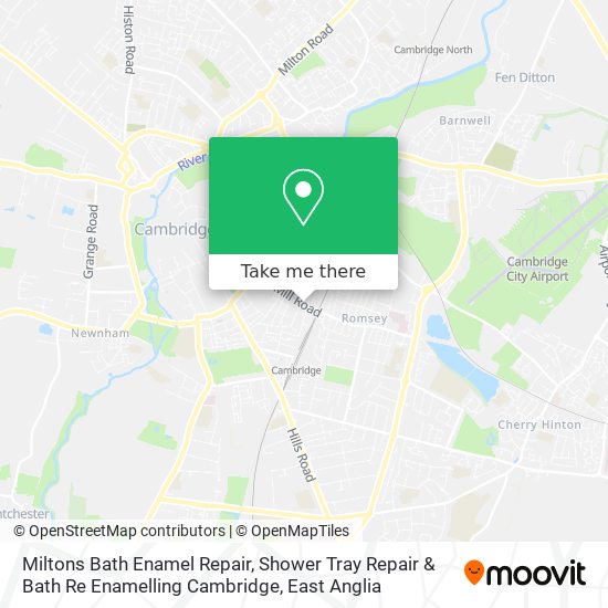 Miltons Bath Enamel Repair, Shower Tray Repair & Bath Re Enamelling Cambridge map