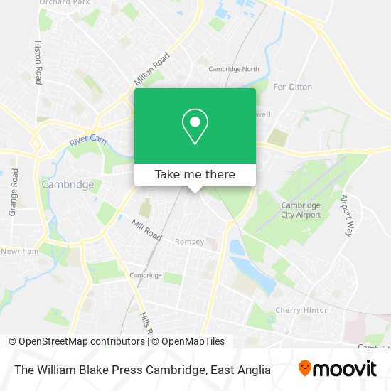 The William Blake Press Cambridge map