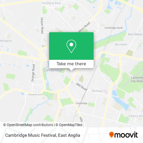 Cambridge Music Festival map