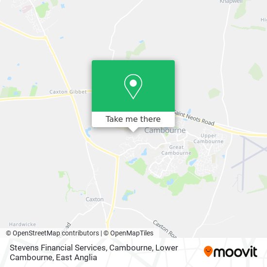 Stevens Financial Services, Cambourne, Lower Cambourne map
