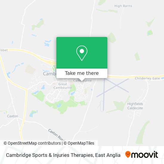 Cambridge Sports & Injuries Therapies map