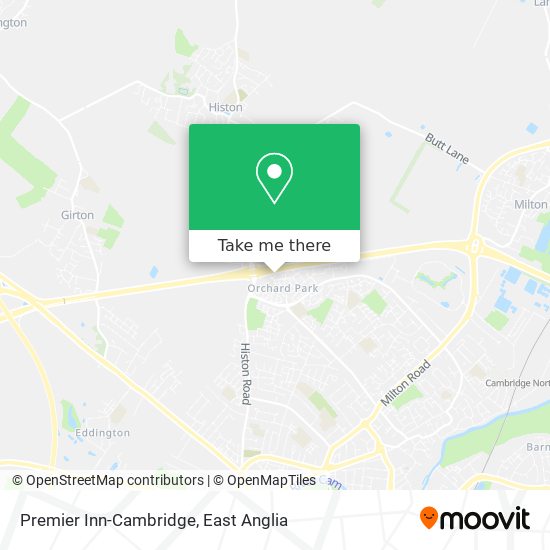 Premier Inn-Cambridge map