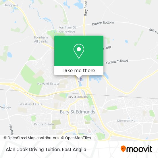 Alan Cook Driving Tuition map