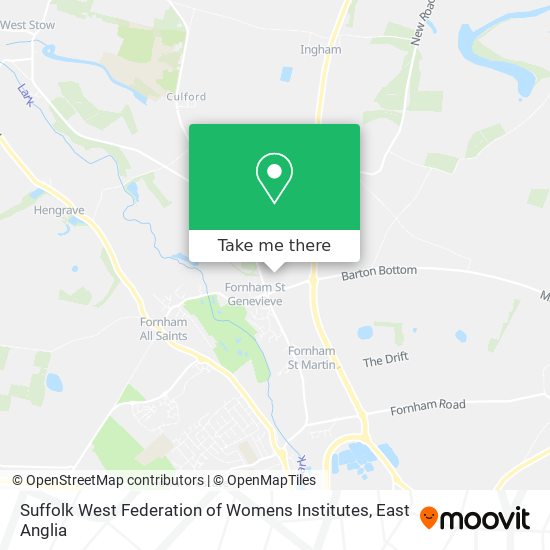 Suffolk West Federation of Womens Institutes map