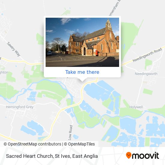 Sacred Heart Church, St Ives map