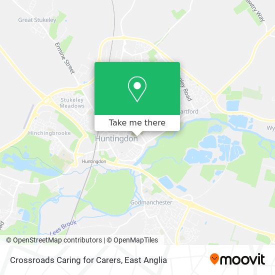 Crossroads Caring for Carers map