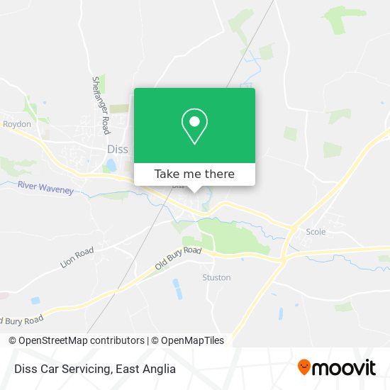 Diss Car Servicing map