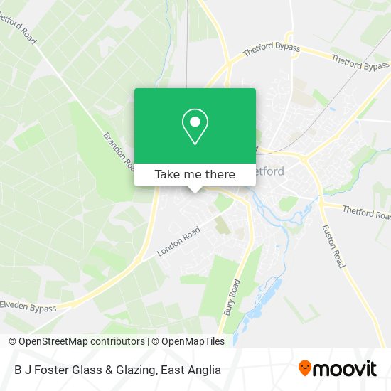 B J Foster Glass & Glazing map