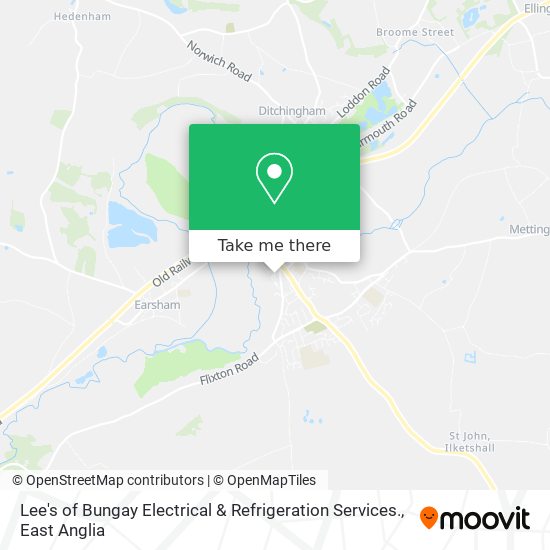 Lee's of Bungay Electrical & Refrigeration Services. map