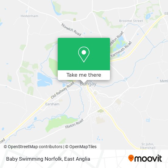 Baby Swimming Norfolk map