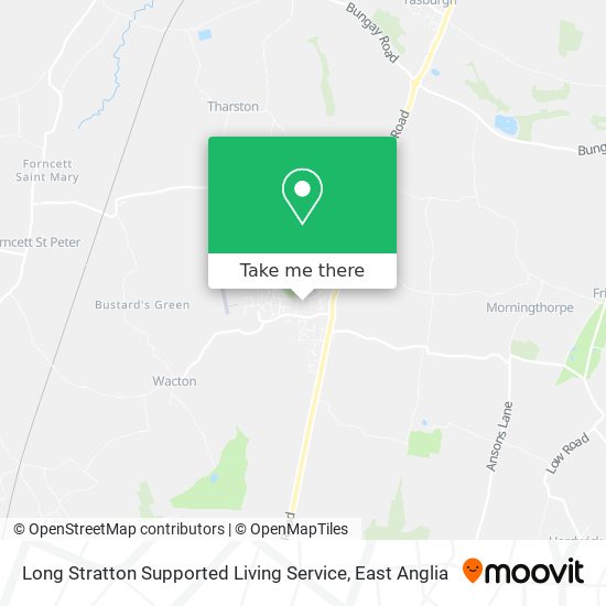 Long Stratton Supported Living Service map