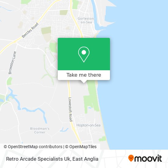 Retro Arcade Specialists Uk map