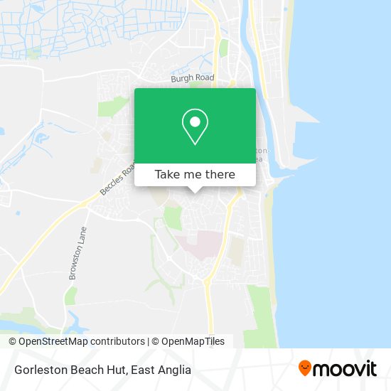 Gorleston Beach Hut map