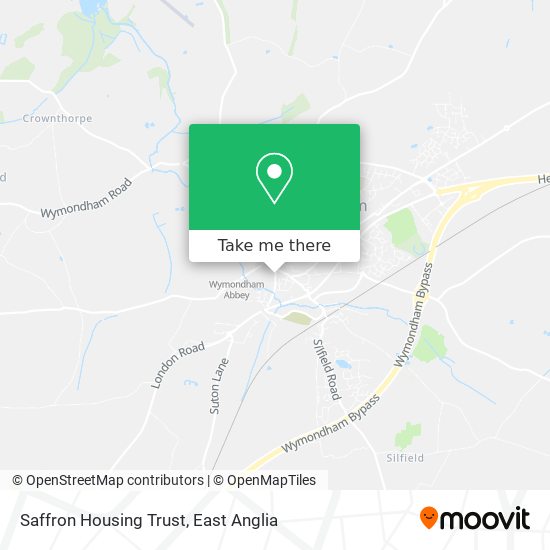 Saffron Housing Trust map