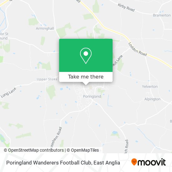 Poringland Wanderers Football Club map