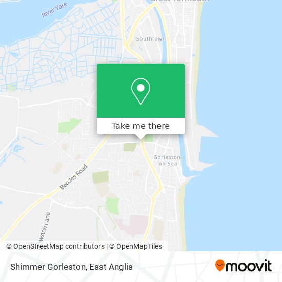 Shimmer Gorleston map