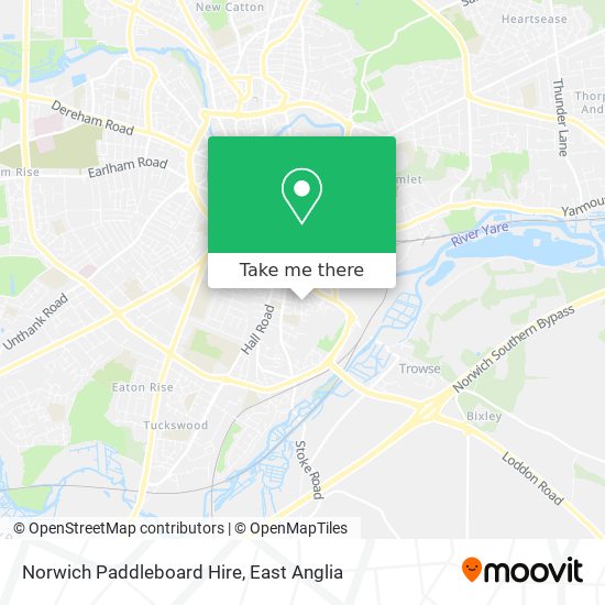 Norwich Paddleboard Hire map