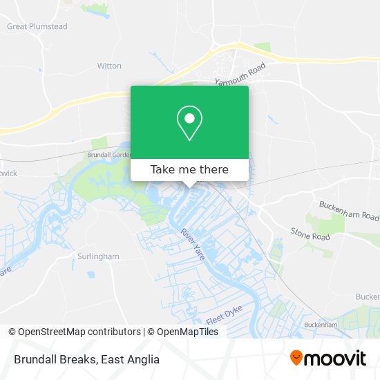 Brundall Breaks map