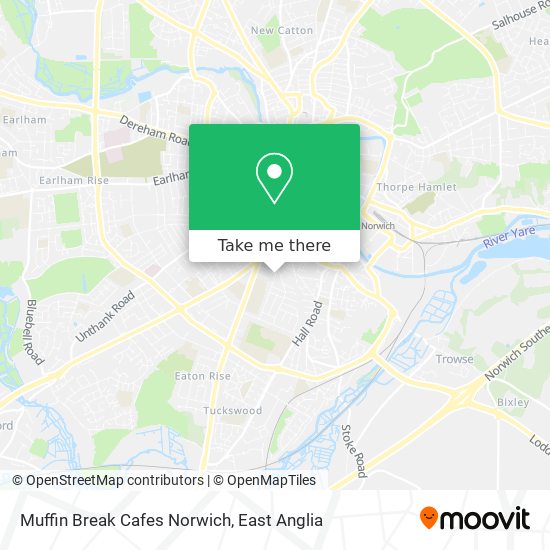 Muffin Break Cafes Norwich map
