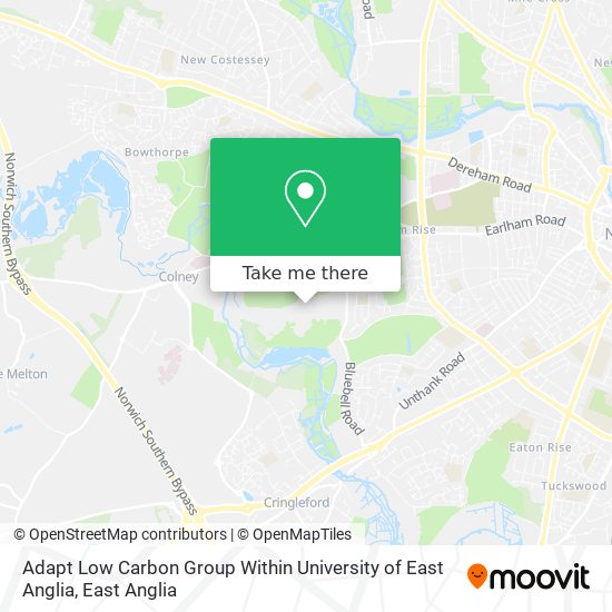 Adapt Low Carbon Group Within University of East Anglia map