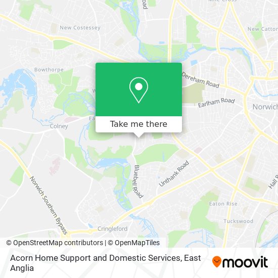 Acorn Home Support and Domestic Services map