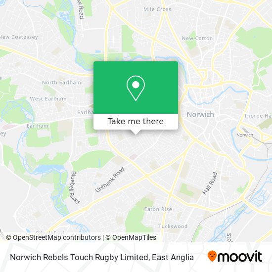 Norwich Rebels Touch Rugby Limited map