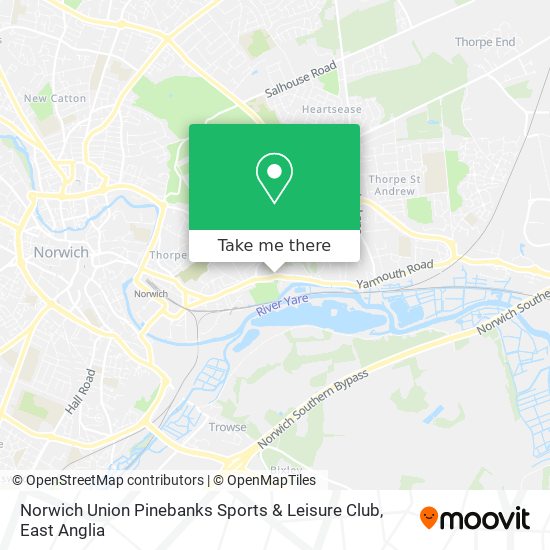Norwich Union Pinebanks Sports & Leisure Club map