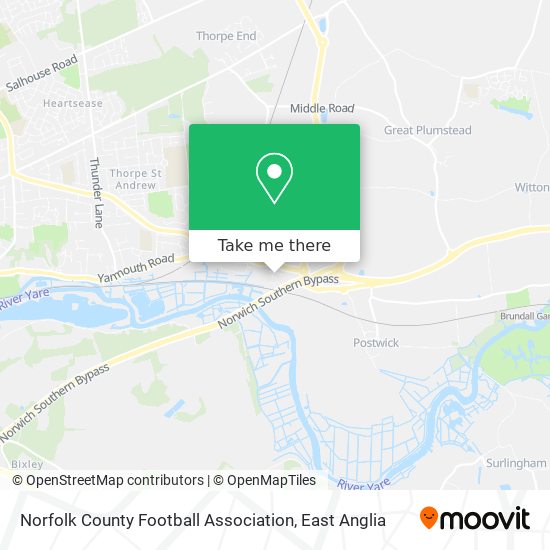 Norfolk County Football Association map